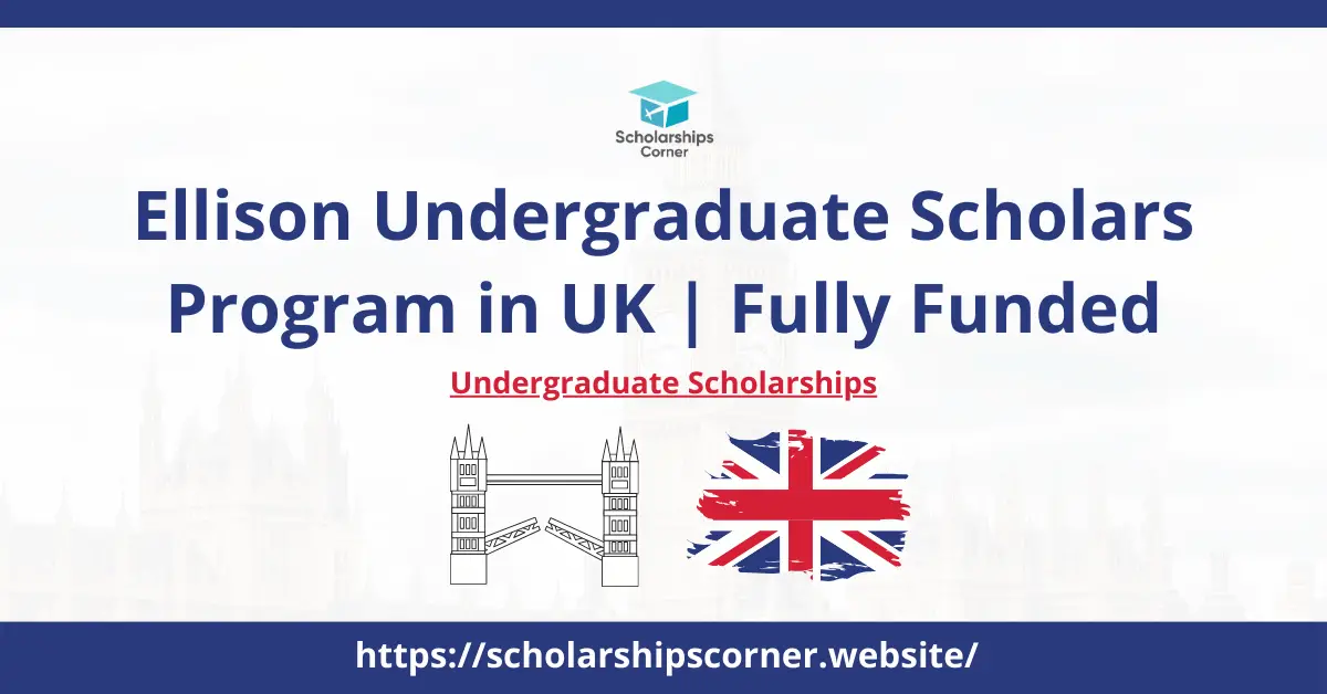 Ellison Undergraduate Scholars Program in UK 2027 | Fully Funded