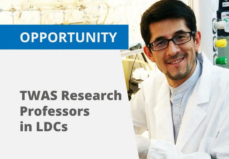 TWAS Research Professors in LDCs 2026/2027