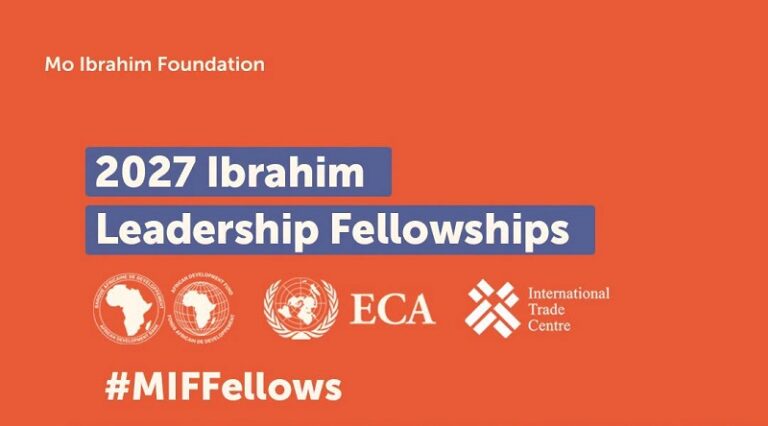 Mo Ibrahim Foundation Leadership Fellowship Program 2027 ($100,000 stipend)