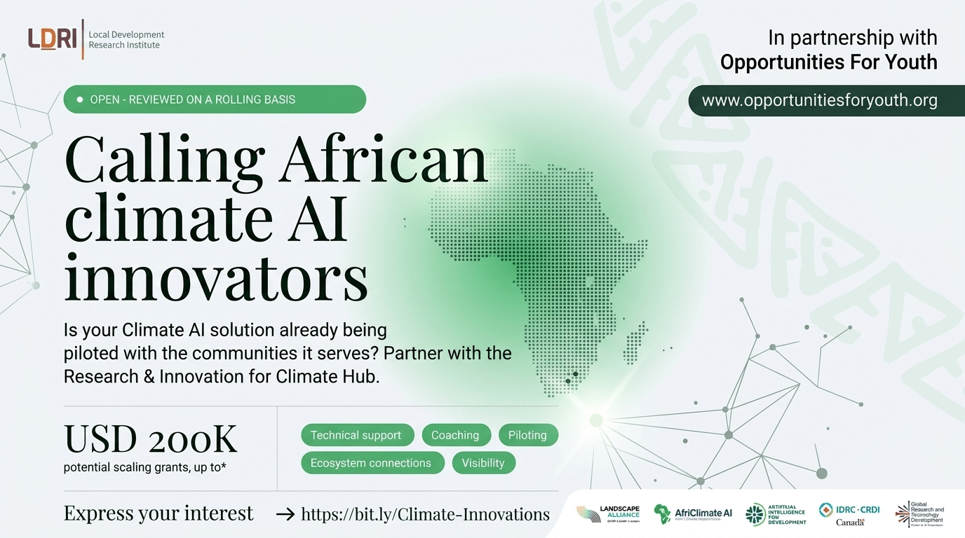 Research & Innovation for Climate (RICH) Hub 2026: Climate AI Innovation Support and Potential Grants of Up to $200,000