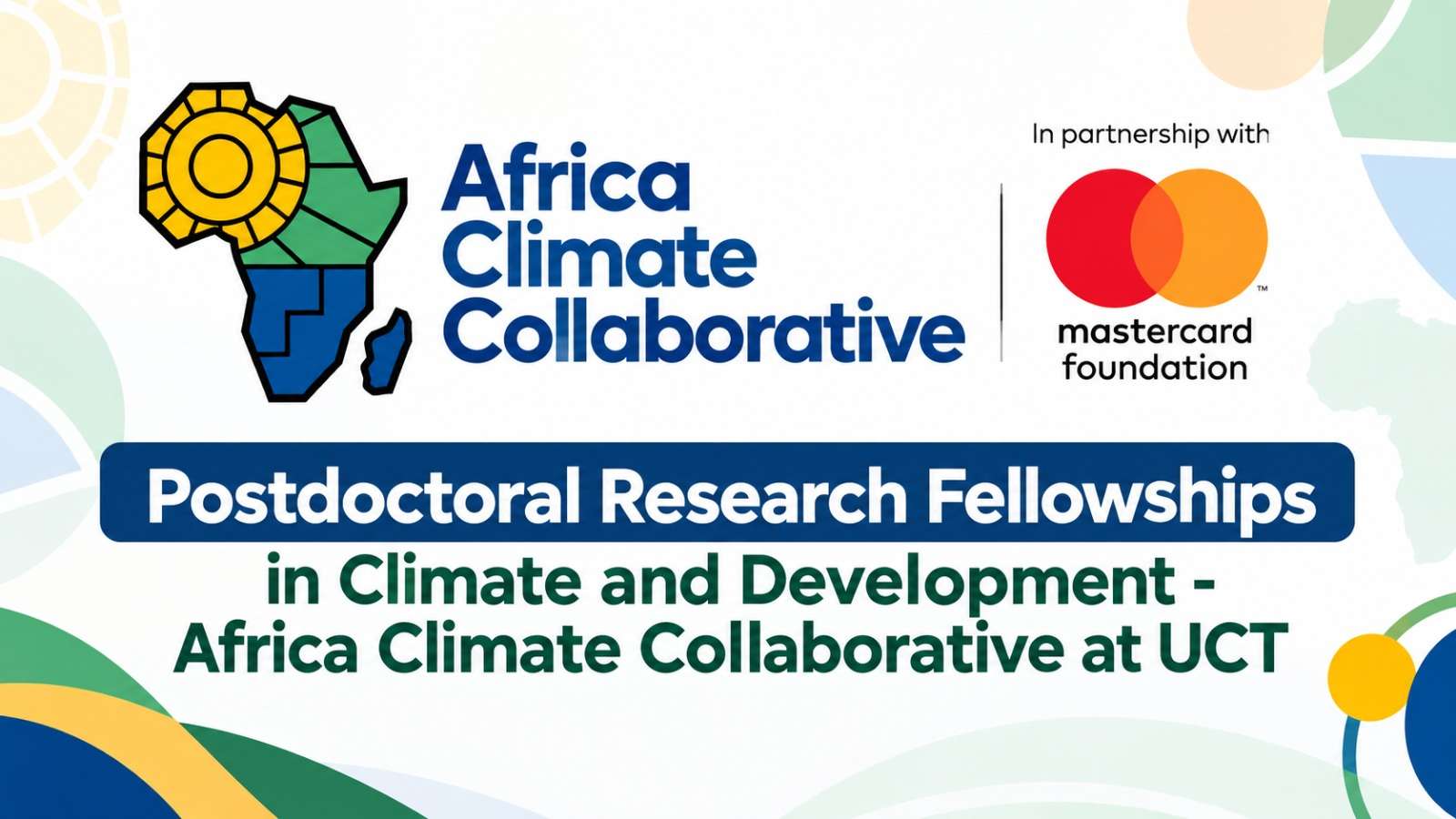 10 Fully Funded Postdoctoral Research Fellowships in Climate and Development at the University of Cape Town 2027