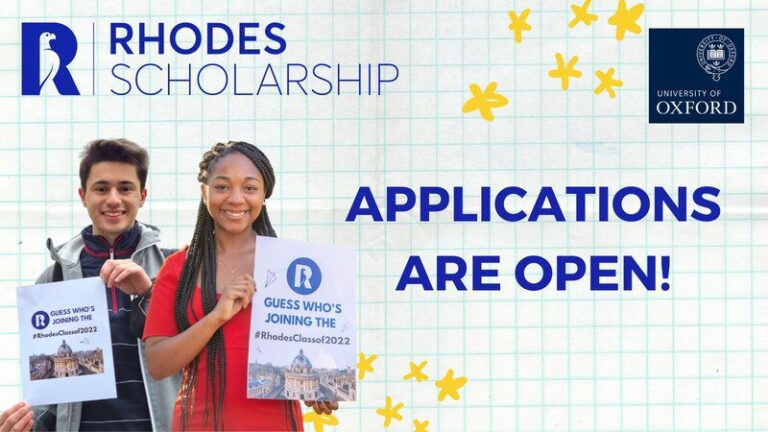 Rhodes Scholarships 2027 for Study at the University of Oxford (Fully-funded)