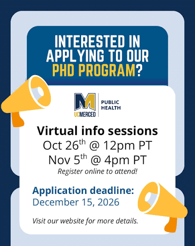 UC Merced PhD in Public Health 2027: Fully Funded Doctoral Program for Domestic and International Students