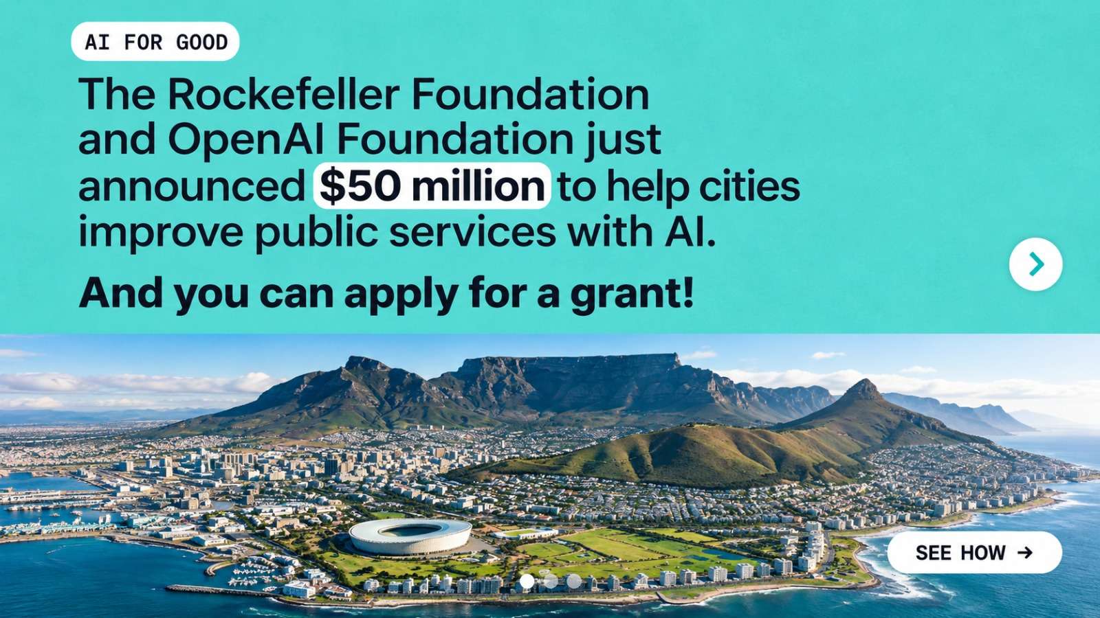 Rockefeller Foundation and OpenAI Foundation Launch $50 Million Cities Deliver Initiative: AI Grants of $500,000–$2 Million for Public Services Worldwide