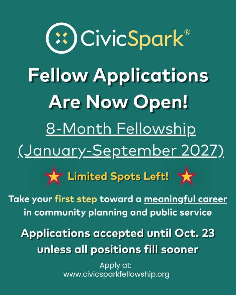 CivicSpark Fellowship 2027: Apply for an 8-Month Fellowship to Build Community Planning Skills and Advance Local Change
