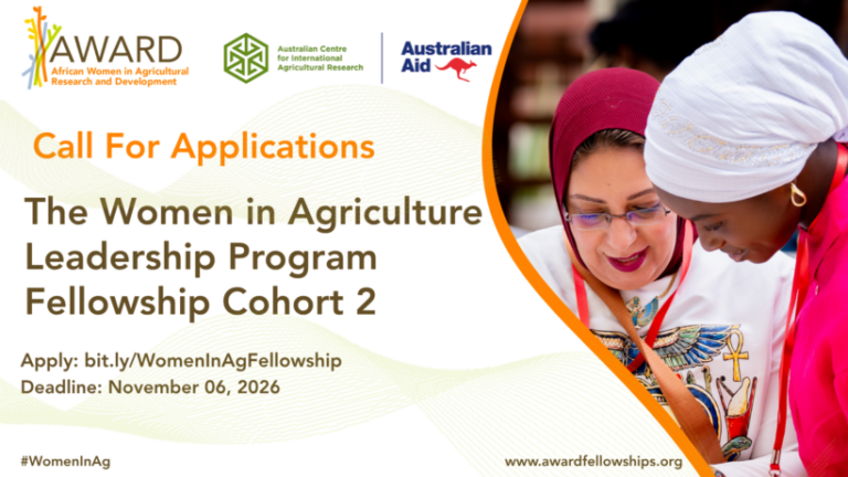 AWARD Women in Agriculture Leadership Program Fellowship 2026 [Cohort 2]